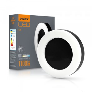 LED світильник ART IP65 круглий VIDEX 15W 5000K Black №1