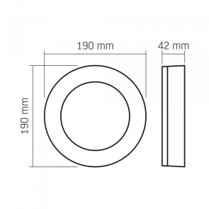 LED світильник ART IP65 круглий VIDEX 15W 5000K Black №6