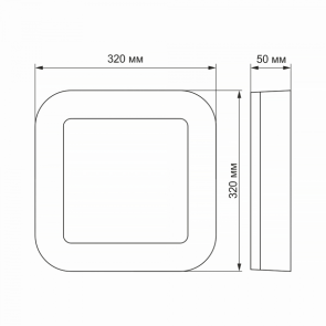 LED світильник ART IP65 квадратний VIDEX 30W 5000K Black №3