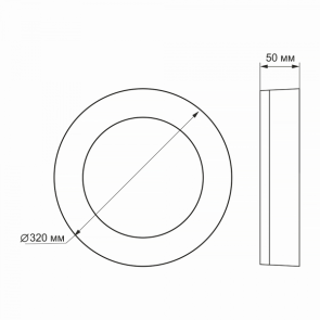 LED світильник ART IP65 круглий VIDEX 30W 5000K Black №3