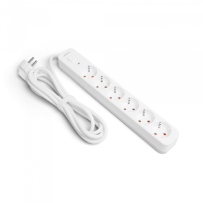 Сетевой удлинитель VIDEX ONCORD с/с 6п 3м (3x1.5мм) с кнопкой White №2