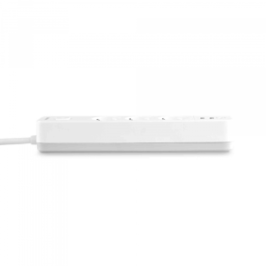 Сетевой удлинитель VIDEX ONCORD с/с 3п 3м (3x1.5мм) 2.4А 2USB+USB-C с кнопкой White №6