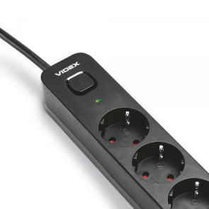 Сетевой удлинитель VIDEX ONCORD с/с 3п 3м (3x1.5мм) с кнопкой Black №3