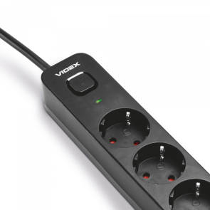 Сетевой удлинитель VIDEX ONCORD с/с 3п 3м (3x1.5мм) 2.4А 2USB+USB-C с кнопкой Black №3