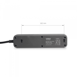 Сетевой удлинитель VIDEX ONCORD с/с 3п 3м (3x1.5мм) с кнопкой Black №6