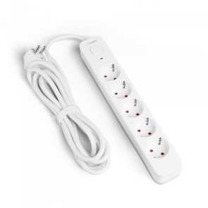 Сетевой удлинитель VIDEX ONCORD с/с 5п 3м (3x1.5мм) с кнопкой White №2