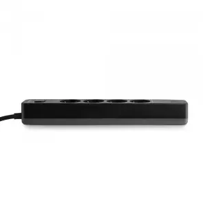 Сетевой удлинитель VIDEX ONCORD с/с 4п 3м (3x1.5мм) 3.4А USB(QC3.0) +USB-C(PD20W) с кнопкой Black №6