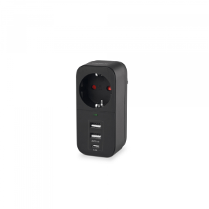 Сетевой адаптер VIDEX ONCORD с/с 1п 2.4A 2USB+USB-C Black №2
