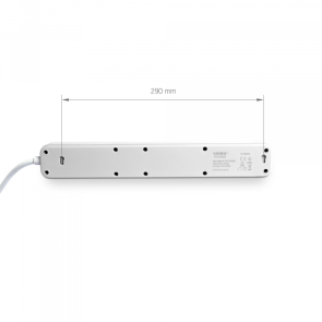 Сетевой удлинитель VIDEX ONCORD с/с 6п 3м (3x1.5мм) с кнопкой White №17