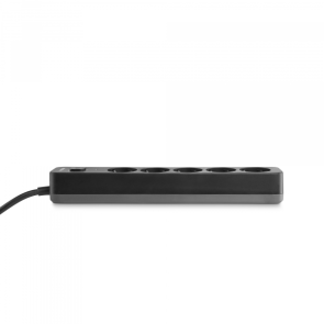 Мережевий подовжувач VIDEX ONCORD з/з 5п 3м (3x1.5мм) з кнопкою Black №16