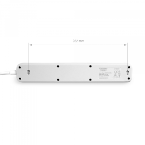 Сетевой удлинитель VIDEX ONCORD с/с 5п 3м (3x1.5мм) с кнопкой White №17