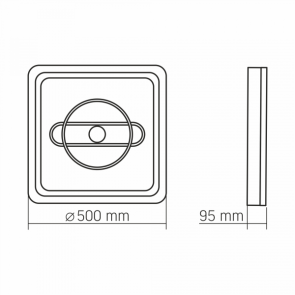 LED світильник функціональний VIDEX DECORA 56Вт VL-CLD-995-CF №3