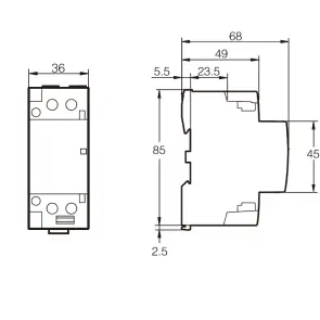 Контактор OCT, 2P, 2NO, 40А, 230В Tervix Pro Line №6