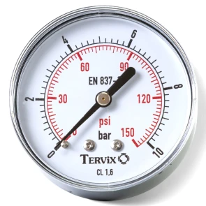 Манометр Tervix Pro Line 63 0-10 бар 1/4" акс. №2