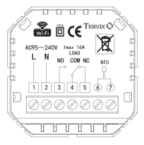 Термостат с ZigBee управлением Tervix Pro Line для газового/электрического котла, черный №3