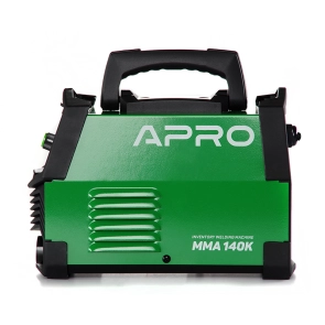 Зварювальний апарат інверторний APRO MMA-140 K, ел.4мм, + набір кабелів, кейс №16