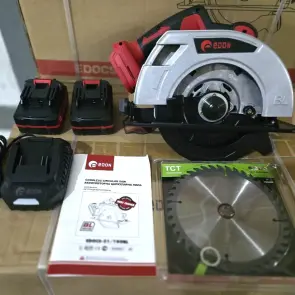 Пила дискова / ручна циркулярна акумуляторна Edon ED OCS-21/180BL (диск 165/185мм) 2акб+зп №2