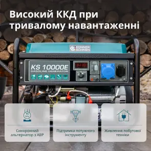 Бензиновый генератор Konner & Sohnen KS 10000E №10