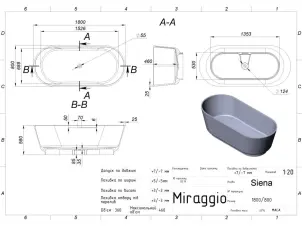 Ванна Miraggio Siena Mirasoft 0001031 №4