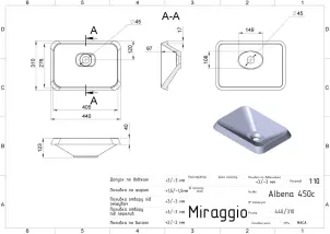 Умивальник Miraggio ALBENA №7