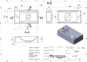 Умивальник Miraggio FARO №8