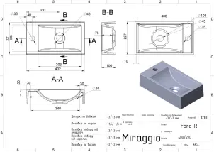 Умывальник Miraggio FARO R №6