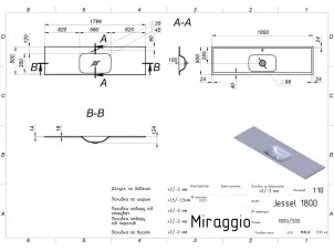 Умивальник Miraggio JESSEL 1800 №10