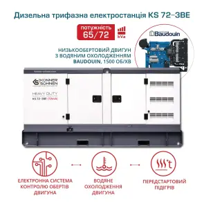 Дизельна трифазна електростанція KS 72-3BE №10
