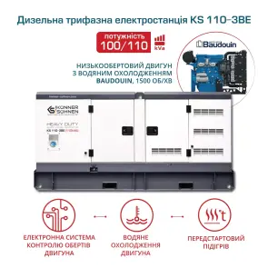 Дизельна трифазна електростанція KS 110-3BE №9