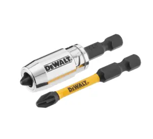 Набор бит и насадок DeWALT "IMPACT TORSION", ударные, Pz2, L = 50 мм, 2 шт + магнитный держатель шурупов №2