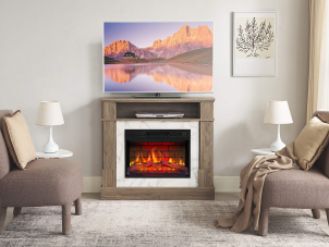 Електрокамін ArtiFlame For Living AF23BS дуб сірий №8