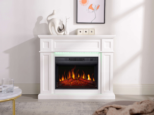 Електрокамін ArtiFlame Linz AF23S білий з LED підсвічуванням №8