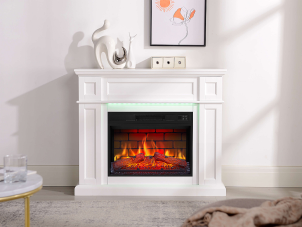 Електрокамін ArtiFlame Linz AF23BS білий з LED підсвічуванням №8