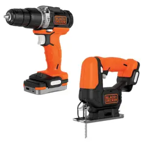 Набір з двох інструментів BLACK+DECKER BDCK122S1S №1