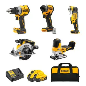 Набір з п’яти інструментів акумуляторних DeWALT DCK502P3 №1