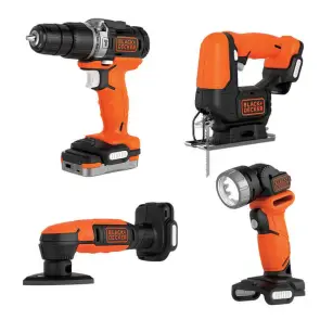 Набір з чотирьох інструментів BLACK+DECKER BDCK123S2S №1