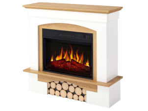 Електрокамін ArtiFlame Woodley AF23S білий / дуб натуральний №3