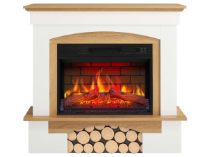 Електрокамін ArtiFlame Woodley AF23BS білий / дуб натуральний №1