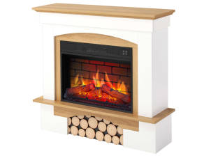 Електрокамін ArtiFlame Woodley AF23BS білий / дуб натуральний №3