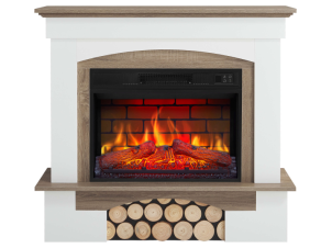Електрокамін ArtiFlame Woodley AF23BS білий / дуб сірий №1