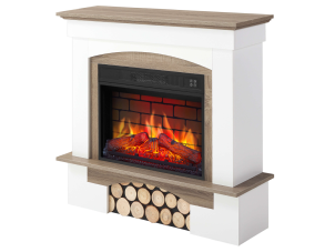 Електрокамін ArtiFlame Woodley AF23BS білий / дуб сірий №3