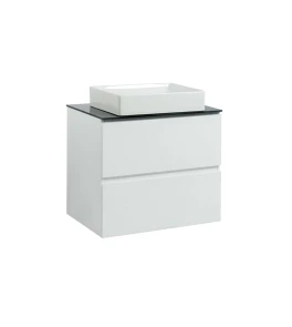 Тумба SANWEST GROUP VELMA 60 біла +стільниця графіт+чаша Грейс №1