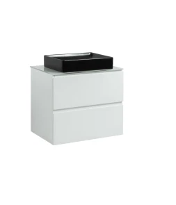 Тумба SANWEST GROUP VELMA 70 белая+столешница белая+чаша Грейс №1