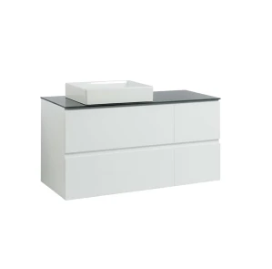 Тумба SANWEST GROUP VELMA 120 біла +стільниця графіт +чаша Грейс №2