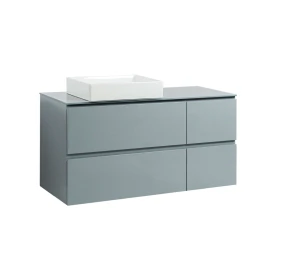 Тумба SANWEST GROUP VELMA 120 сіра+стільниця сіра +чаша Грейс №1
