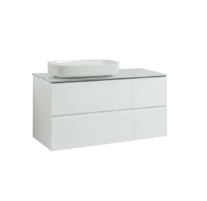 Тумба SANWEST GROUP VELMA 120 біла +стільниця біла +чаша Грейс №4