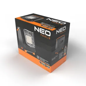 Обогреватель газовый Neo Tools, 2.2кВт, 160г/час, картриджный, регулятор, пьезоподжиг, черный №9