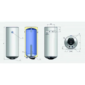 Водонагреватель Eldom Eureka 80 SLIM 2x1.0 kW WV08039D №6
