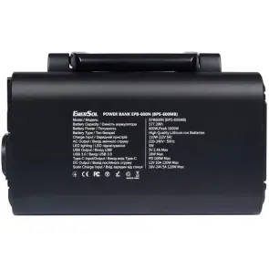 Портативное зарядное устройство EnerSol EPB-600N №5
