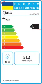 Водонагрівач MIDEA D10-20VI(O) №5